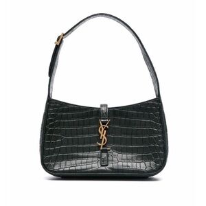 Brand New green Le 5 A YSL Croc-Embossed
Hobo Shoulder Bag